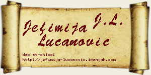 Jefimija Lučanović vizit kartica